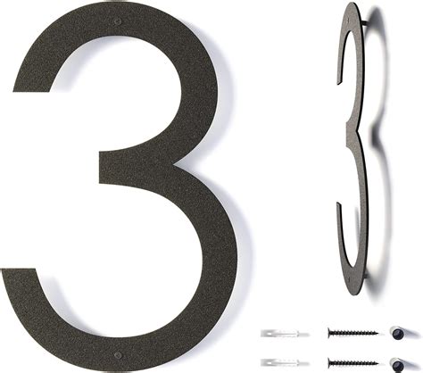 metal contemporary house numbers|12 inch numbers for house.